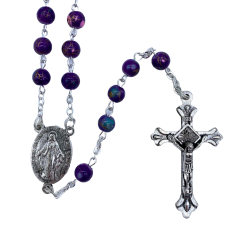 Chapelet en verre Violet | Comptoir Religieux