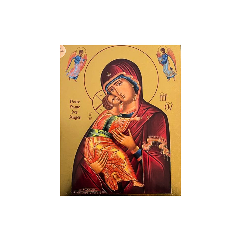 Icone Religieuse OR - Notre Dame des Anges 12x15