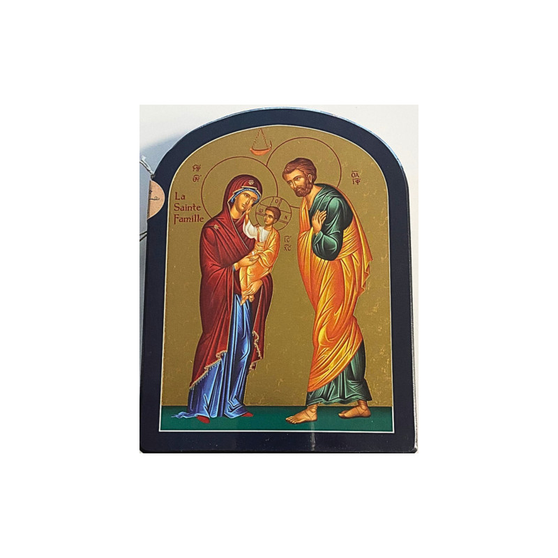 ICONE RELIGIEUSE OR - 14x19 Sainte Famille