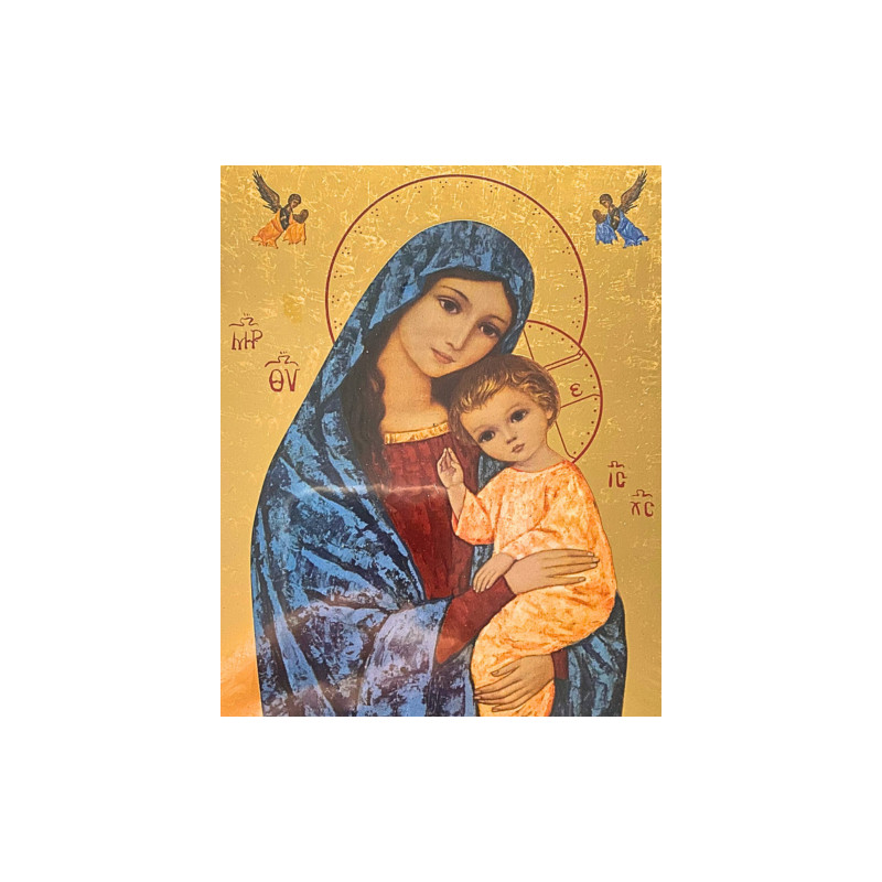 ICONE RELIGIEUSE OR - 12x15.5 - Vierge de la lumière