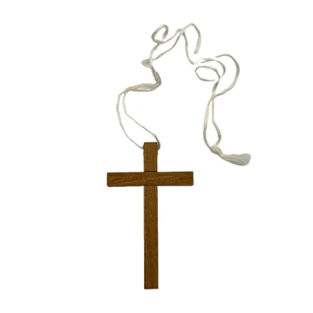 Croix Aube en bois avec cordon