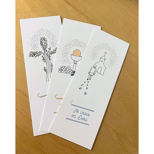 Signets Religieux de Communion – Collection "Au fil de la plume" (Lot de 12)
