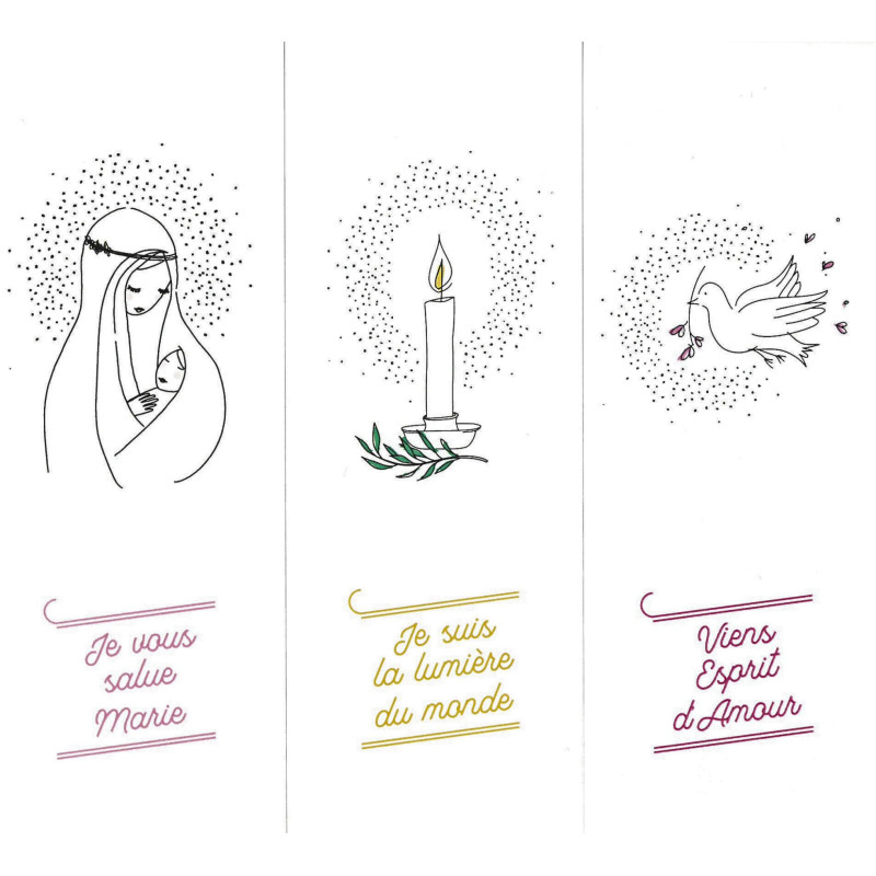 Signets de baptême au fil de la plume - KIT30
