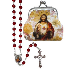 Chapelet du Sacré Cœur de jésus + étui