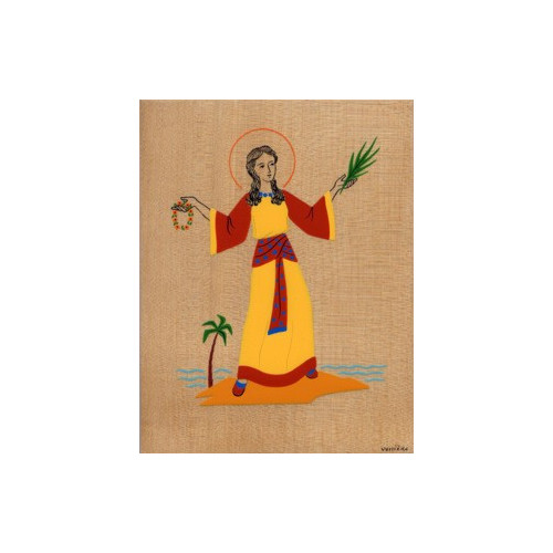 Cadeau de baptême : Cadre Saint patron personnalisé - Venière