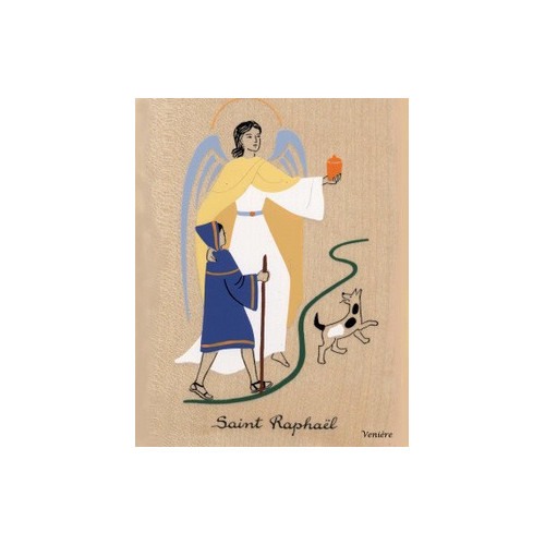 Cadeau de baptême : Cadre Saint patron personnalisé - Venière