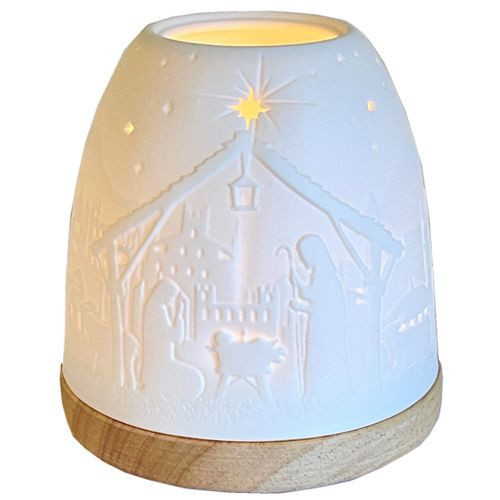 Photophore en forme d'Igloo avec Nativité