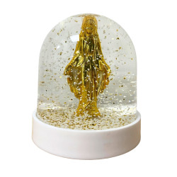 Grande Boule à neige Vierge miraculeuse dorée