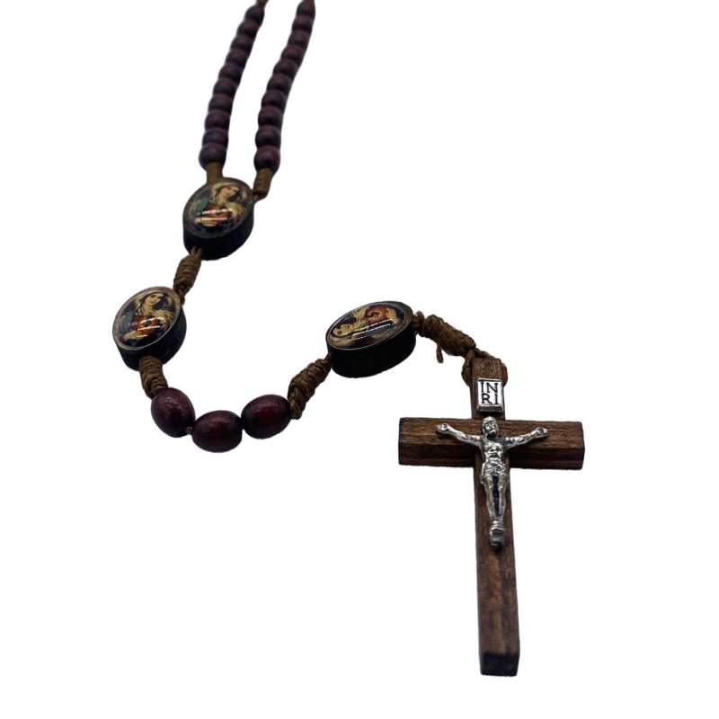 Chapelet du Sacré Coeur de Marie en bois
