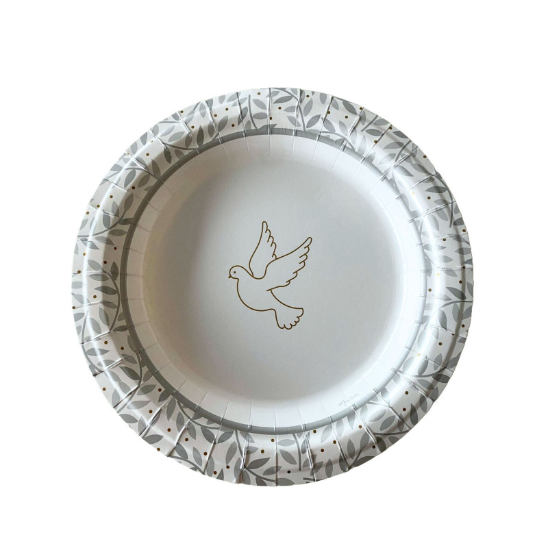 Assiettes en Carton communion – Lot de 8, Écologiques
