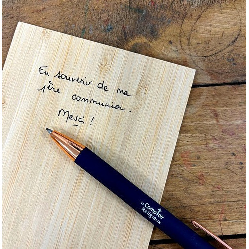 Carte simple en bambou - Communion