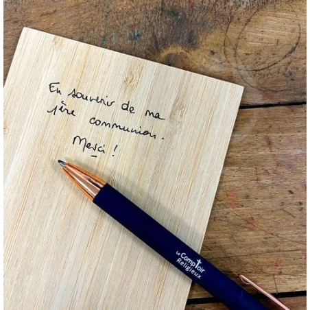 Carte simple en bambou - Communion