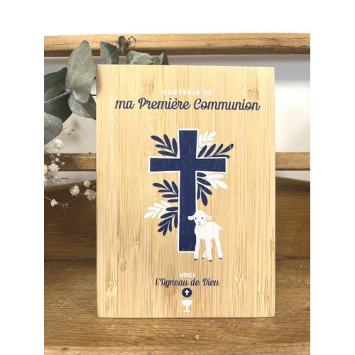 Carte simple en bambou - Communion