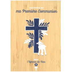 Carte simple en bambou - Communion