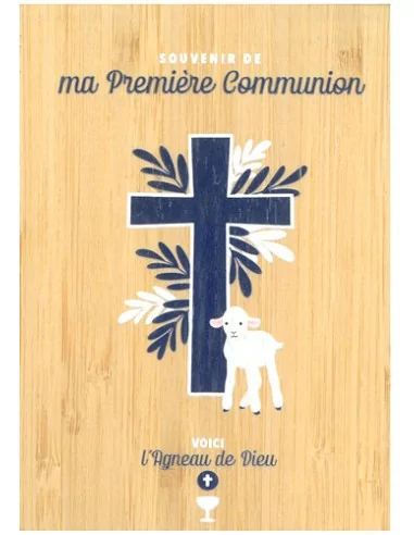 Carte simple en bambou - Communion