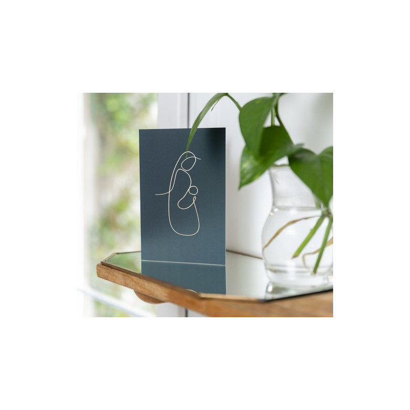 Carte double - Vierge mère - Emany - 16.5X11.5 cm