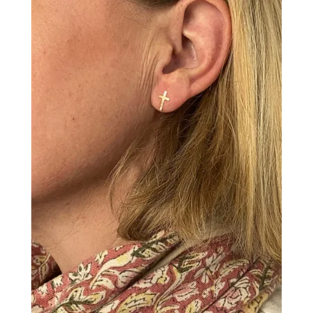Boucles d'Oreilles en Croix