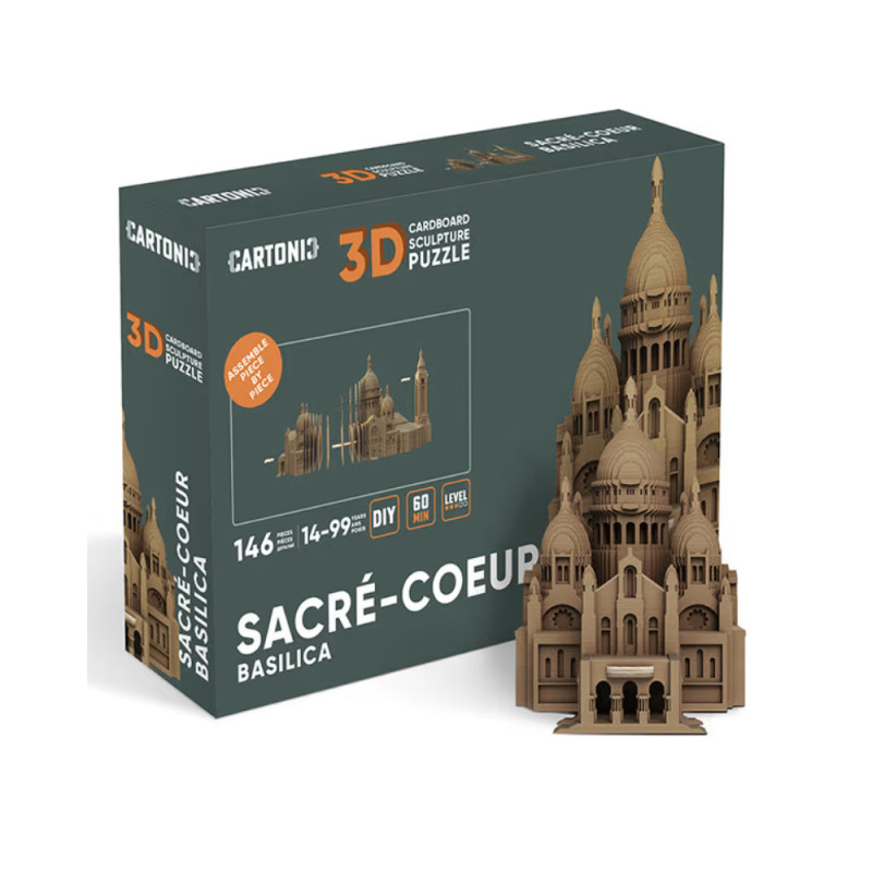 Puzzle 3d sacré cœur carton naturel