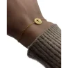 Bracelet doré avec médaille croix plaqué or