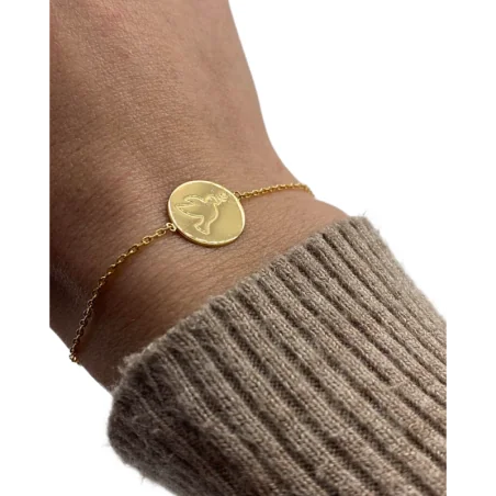 Saints bracelet gold on sale