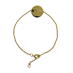 Bracelet doré avec médaille "esprit saint" plaqué or