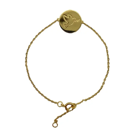 Bracelet doré avec médaille "esprit saint" plaqué or