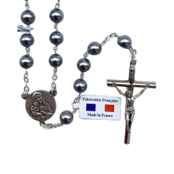 Chapelet avec Fil et Perles Argentés Swarovski