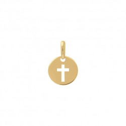 Médaille en Plaqué Or avec Croix Découpée