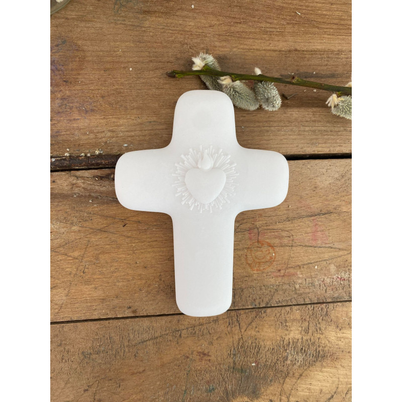 Croix Ex-voto en pierre d'albâtre -  Collection Emany