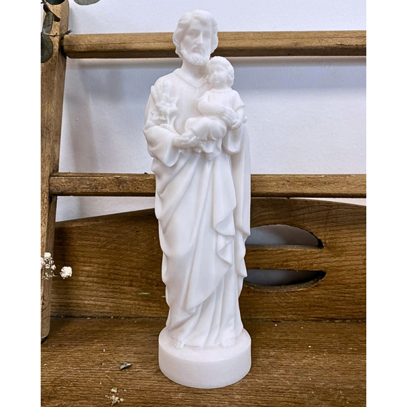 Statue de Saint Joseph en Albâtre