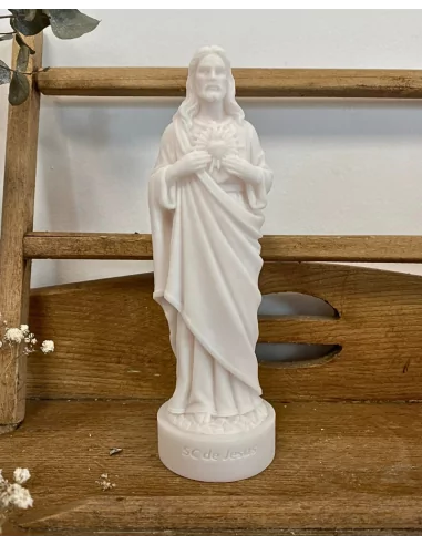 Statue Sacré Coeur de Jésus en albâtre