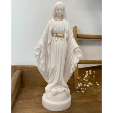 Statue albâtre - 23 cm - Vierge miraculeuse