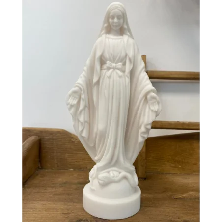 Statue albâtre - 23 cm - Vierge miraculeuse