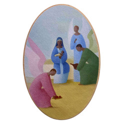 Cadre en bois de Eric Puybaret - Vierge à l'enfant