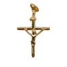Pendentif croix plaqué or avec christ 22mm