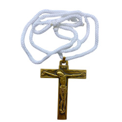 Croix Aube en bronze avec Cordon