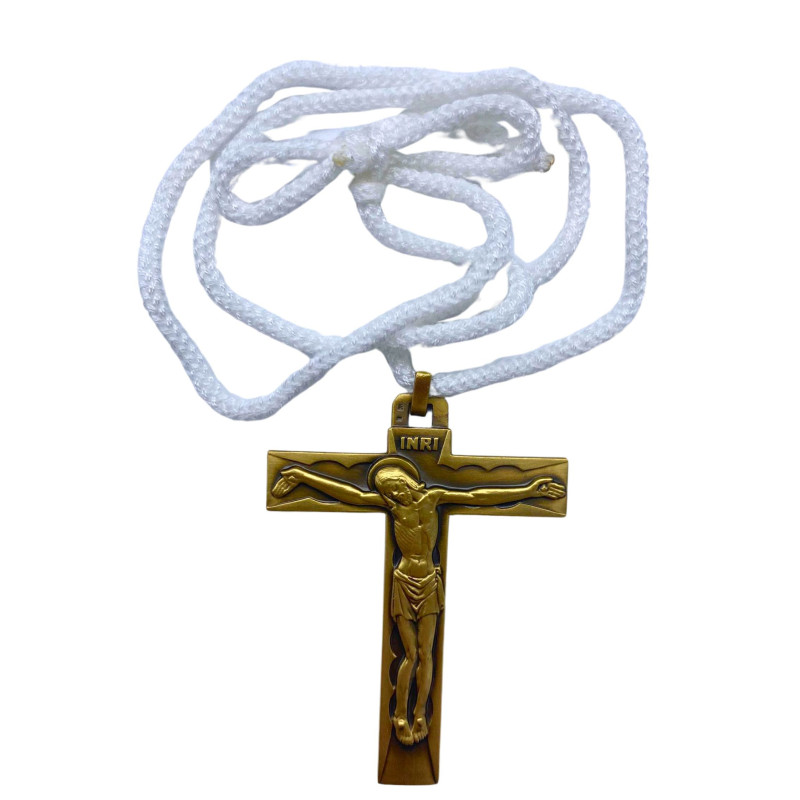 Croix Aube en bronze avec Cordon