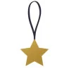 Suspension Etoile dorée - ruban bleu marine