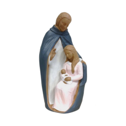 Statue moderne Sainte Famille en albatre