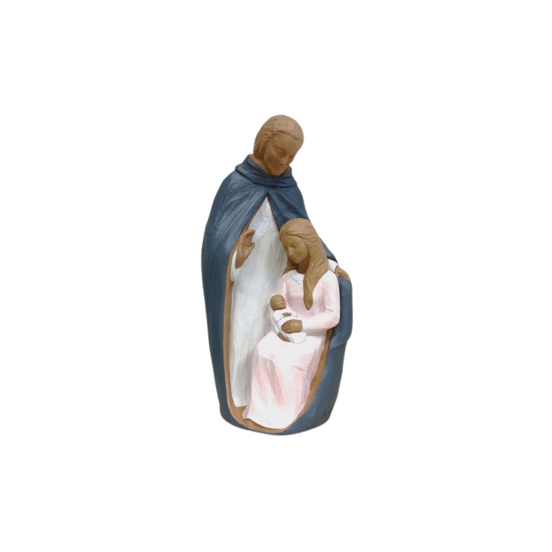 Statue moderne Sainte Famille en albatre