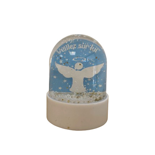 Boule à paillettes Ange bleu