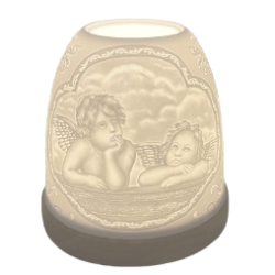 Photophore igloo deux anges