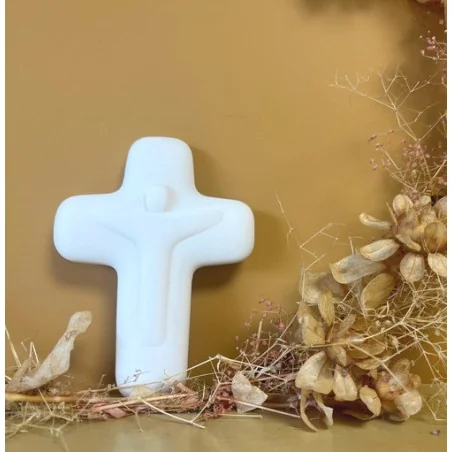 Croix Christ en pierre d'albâtre -  Collection Emany