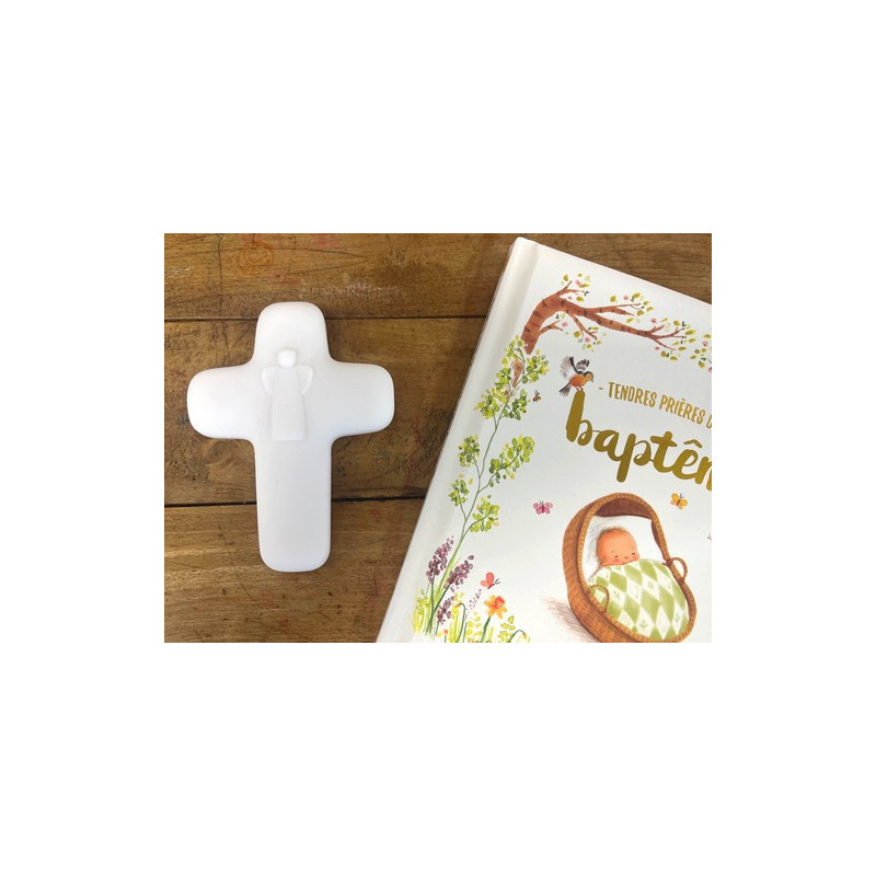 Croix Emany en pierre d'albâtre -  Croix de l'ange