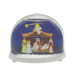 Boule à paillettes Crèche de Noël pour enfants