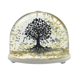 Boule à paillettes dorées Arbre de Vie
