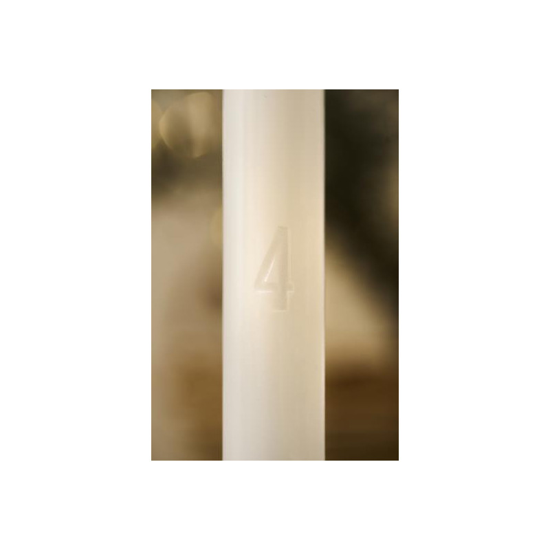 Lot de 4 bougies de Noël - 29cm - Rouge