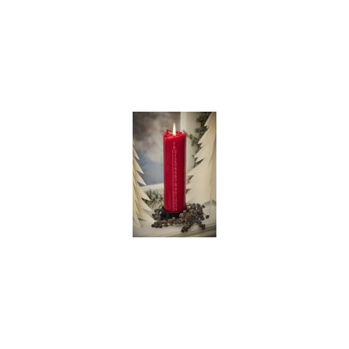 Bougie de l'Avent numérotée - Rouge - 25cm