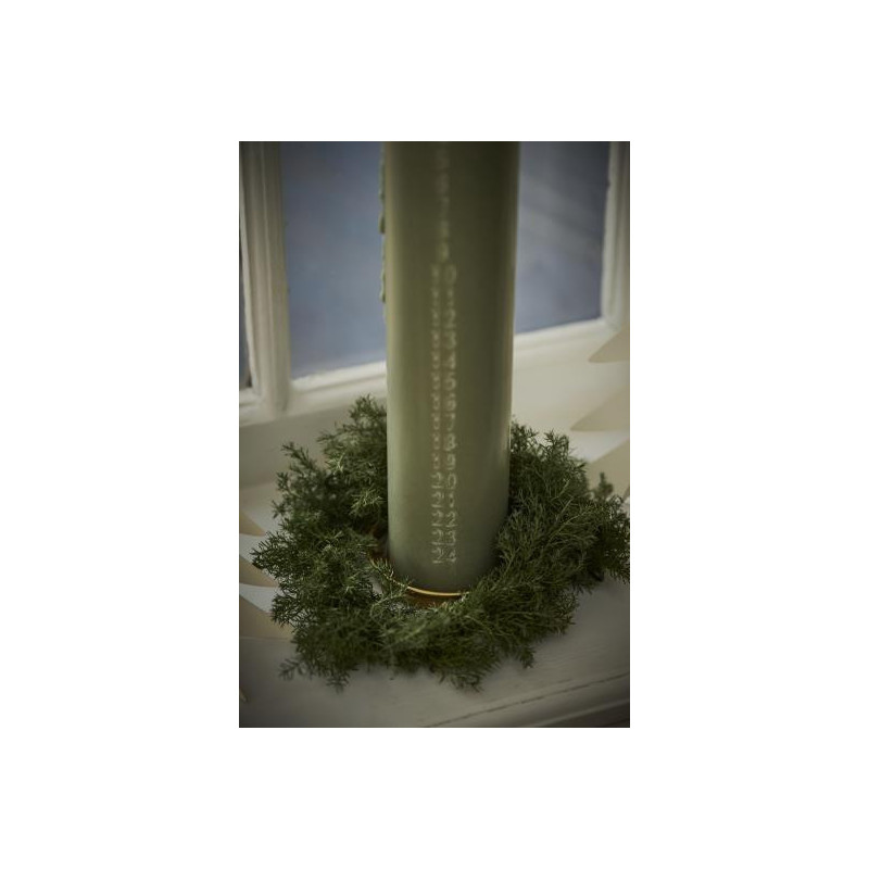 Bougie de l'Avent numérotée - Vert - 25cm