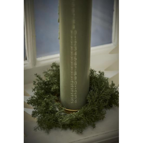 Bougie de l'Avent numérotée - Vert - 25cm